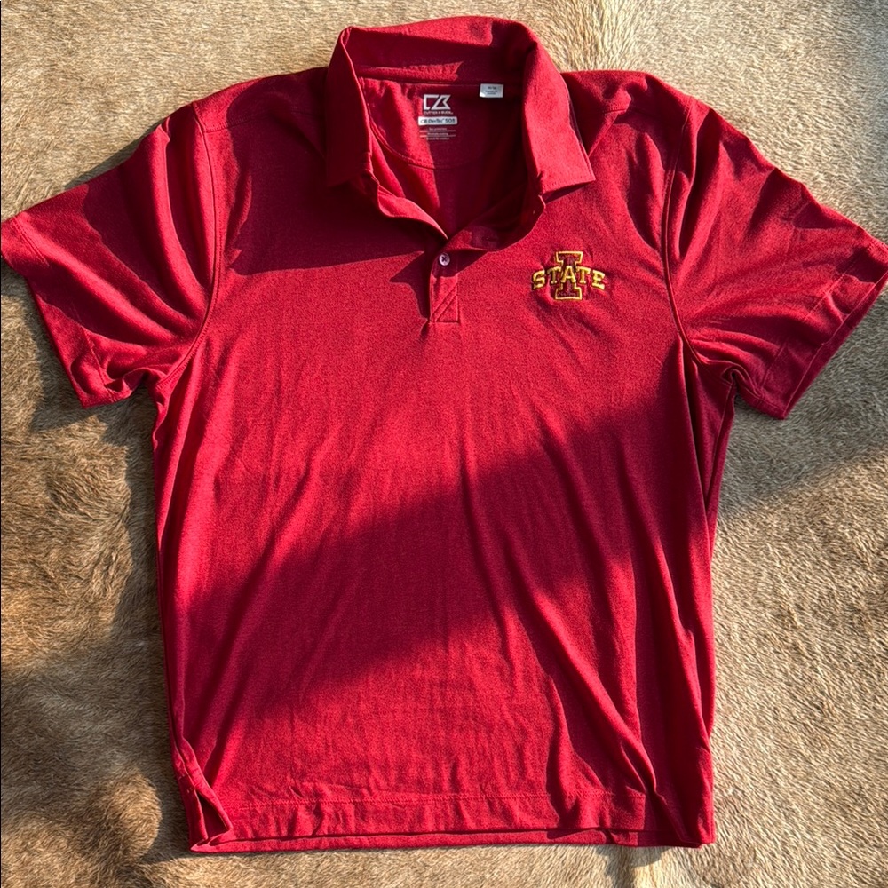 Cutter & Buck Burgundy Polo Shirt Athletic Performance